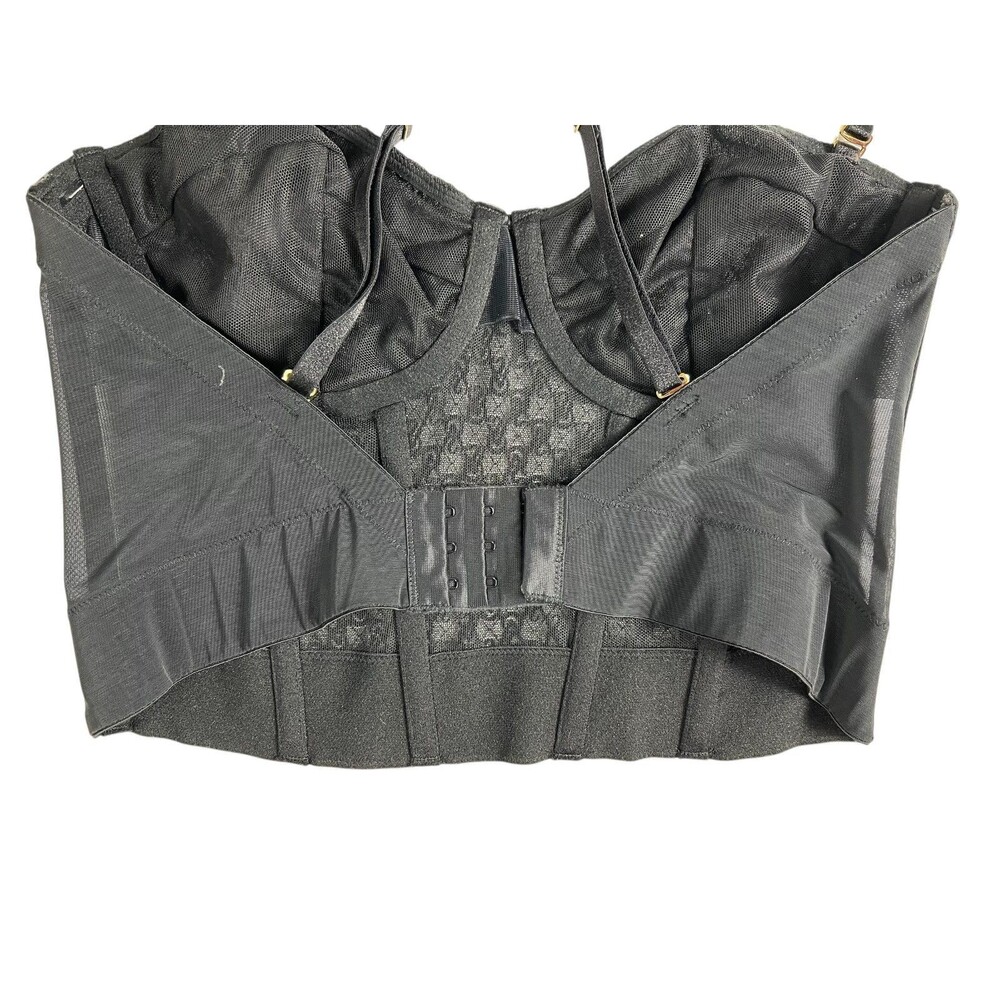 Victoria's Secret Black Very Sexy VS Archives Monogram Corset Bra Top Size 34C - Picture 5 of 13